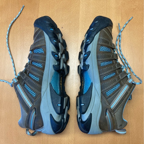 Keen 1011523 Women’s VOYAGEUR Hiking/Trail Shoes brown/lt. blue Sz 10.5 - Picture 2 of 5